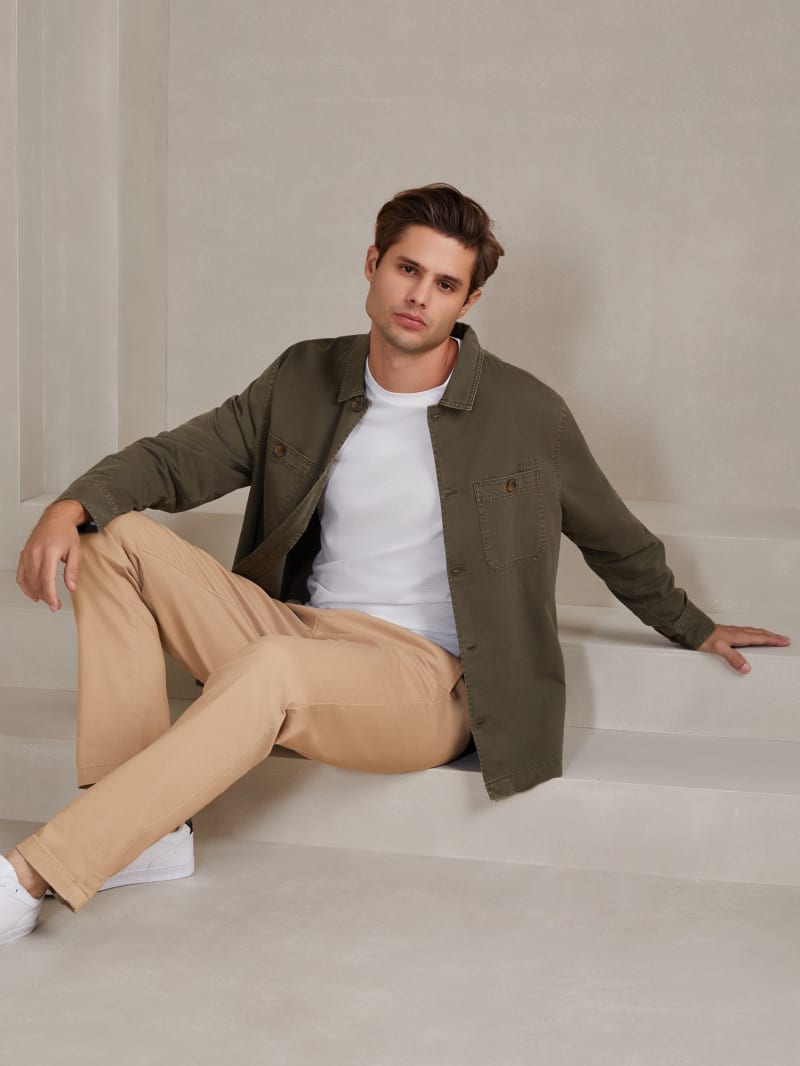 Billy Twill Long-Sleeve Shirt | GUESS Factory