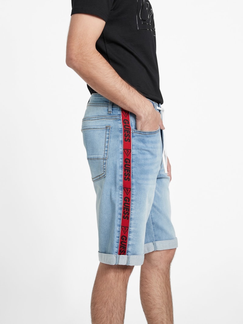 【REST&RECREATION】RR DENIM SHORTS 32x13) RR Denim Embroidered Stitch Jorts Y2K Shorts Loose
