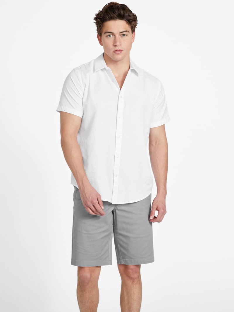 Esker Dobby Short-Sleeve Shirt | GUESS Factory