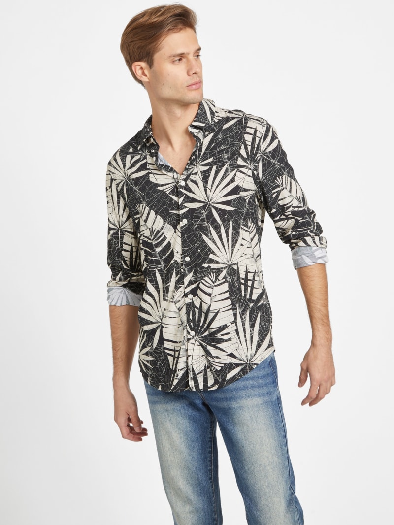 Raven Long-Sleeve Tropical Shirt