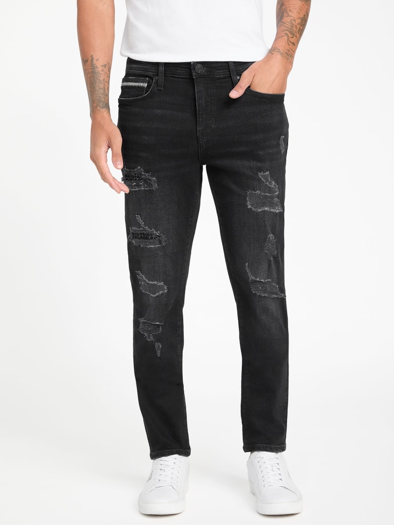 Zaid Destroyed Skinny Jeans GUESS Factory Ca