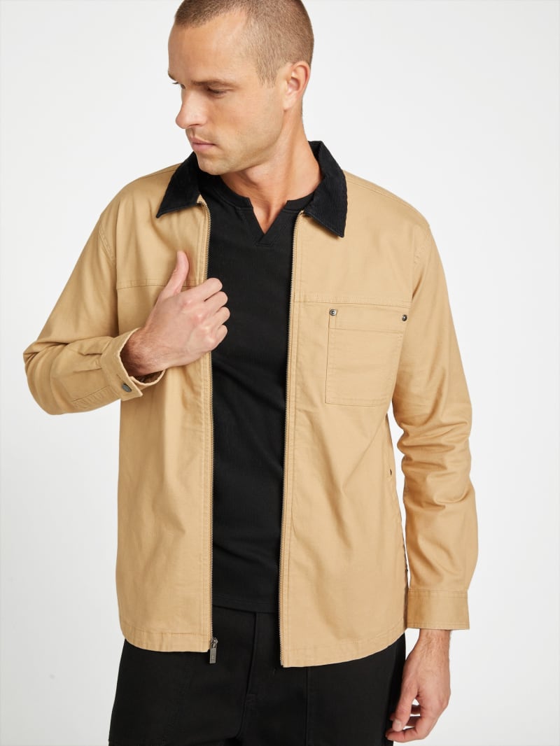Marrow Zip-Up Shirt | GUESS Factory