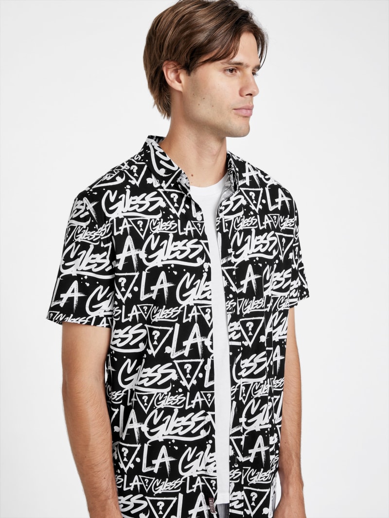 OWNER 半袖ストレッチシャツ LL ブラック/ピンク LIWEIKE Mens Hipster Hip Hop Swag Curve Hem Short Sleeve T