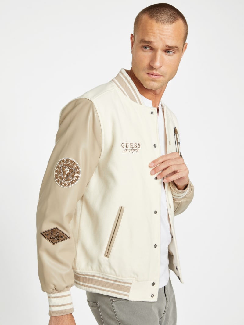 Mark Hooded Varsity Jacket GUESS Factory Ca