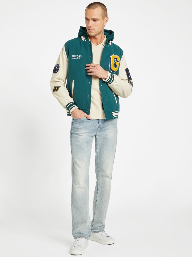 Guess men's hooded varsity jacket store