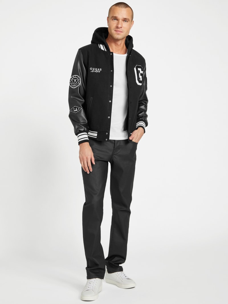 Mark Hooded Varsity Jacket