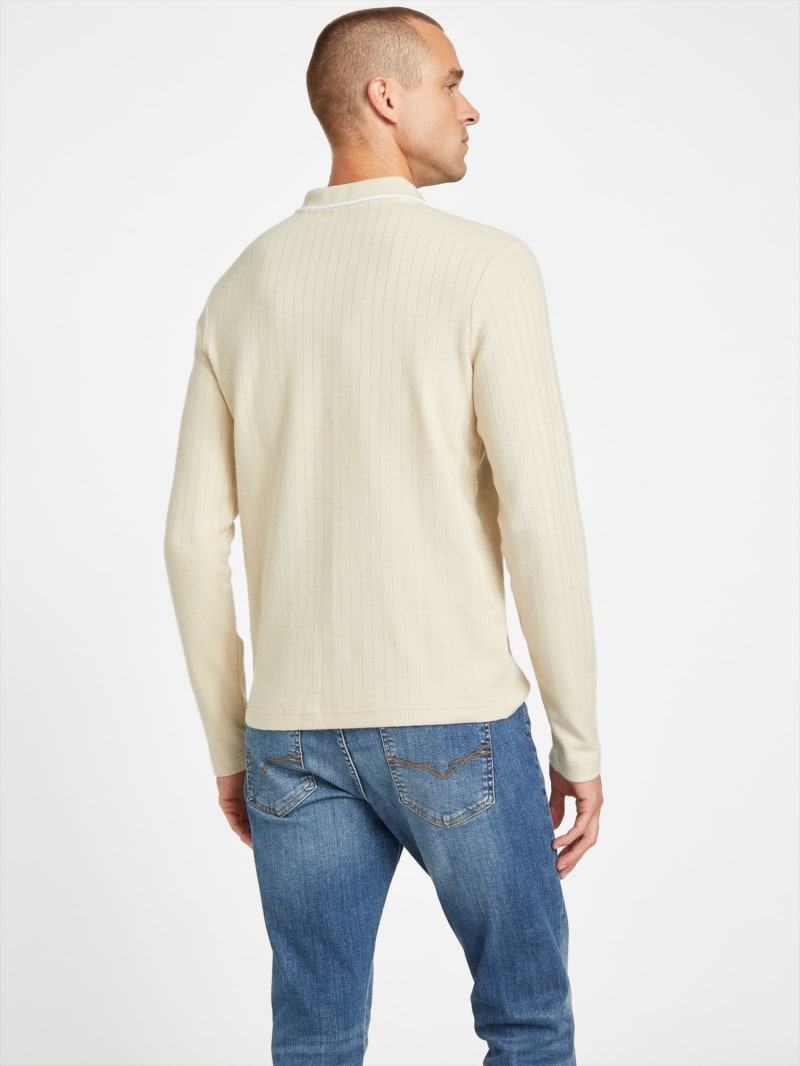 Remington Ribbed Long-Sleeve Polo | GUESS Factory