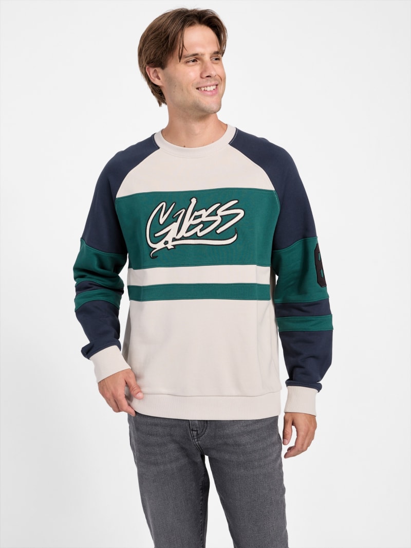 Guess color block sweatshirt store