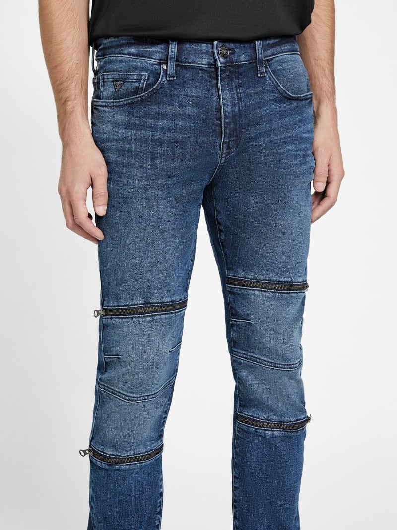 Eco Bruce Moto Skinny Jeans | GUESS Factory