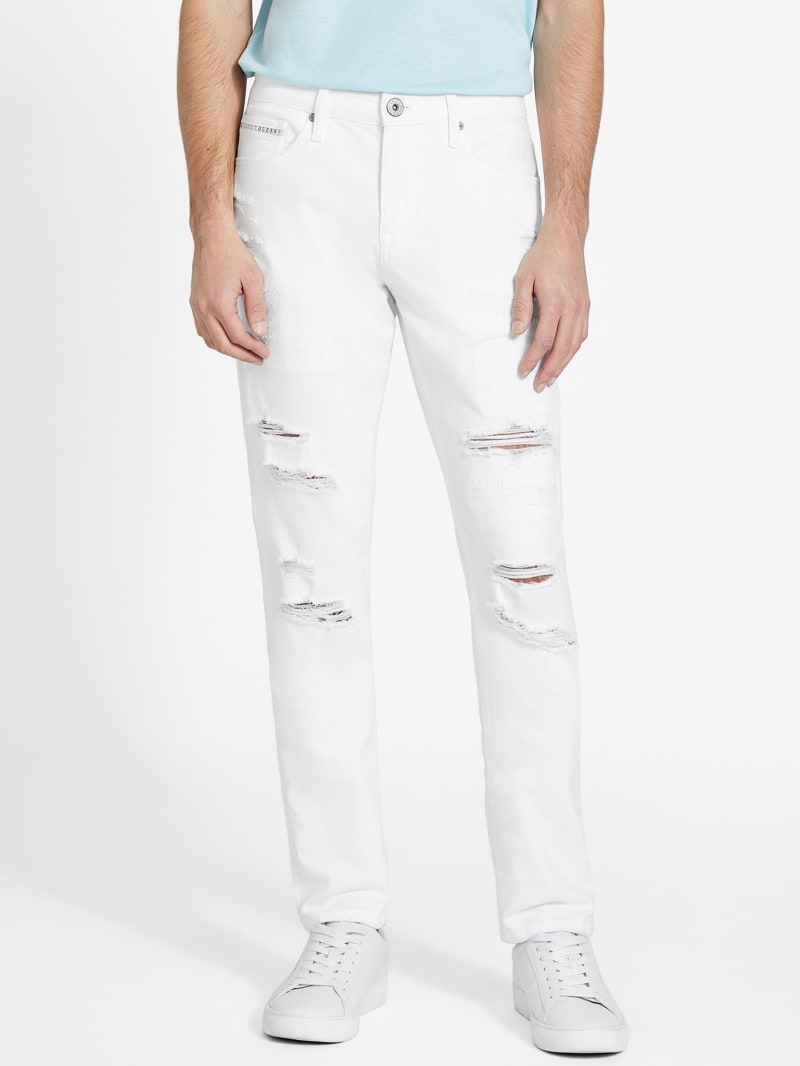 White guess jeans mens on sale