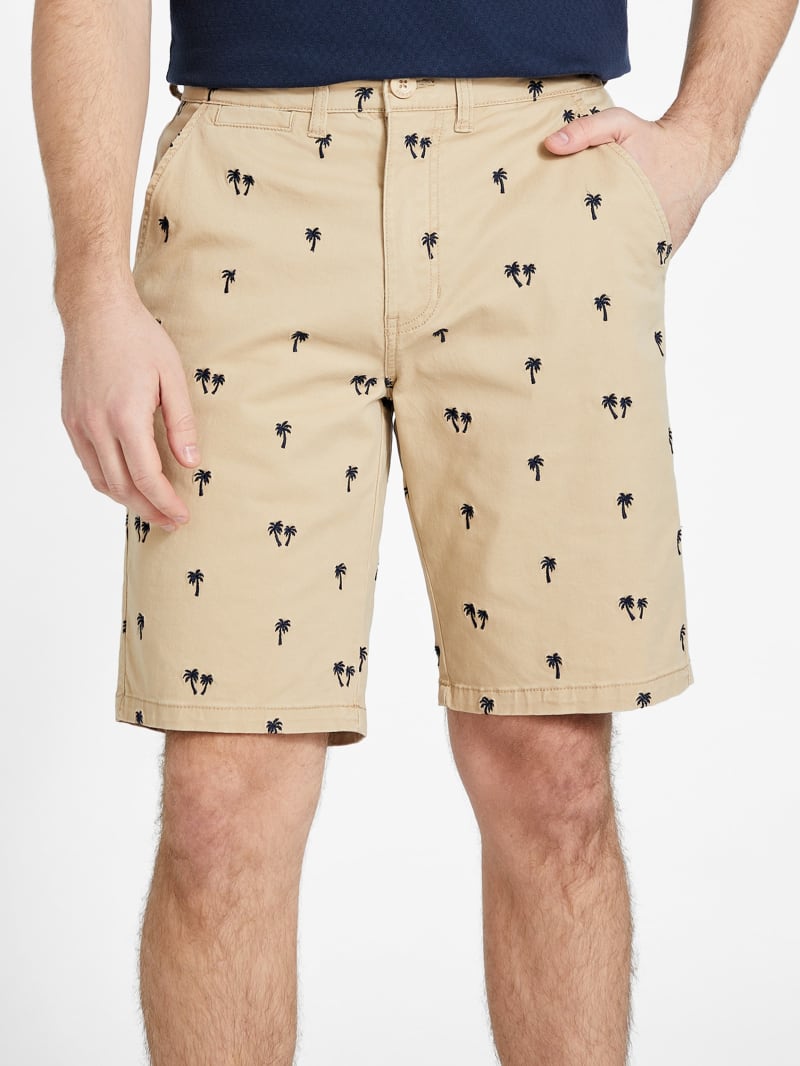 Mens embroidered shorts top