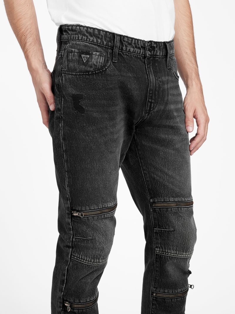 Guess men's moto jeans discount