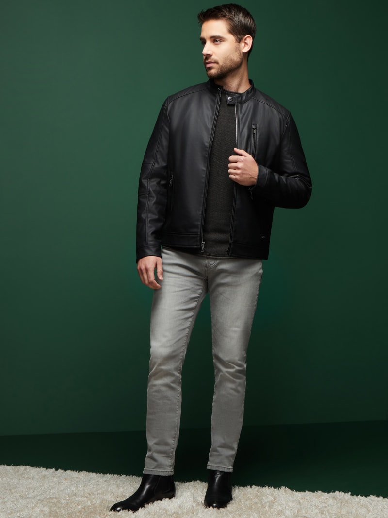 Matty Faux-Leather Moto Jacket | GUESS Factory