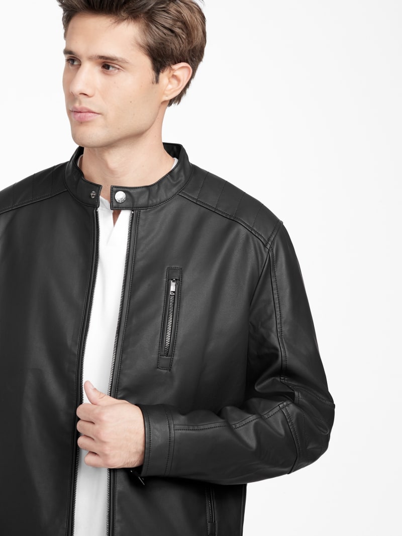 Matty Faux-Leather Moto Jacket