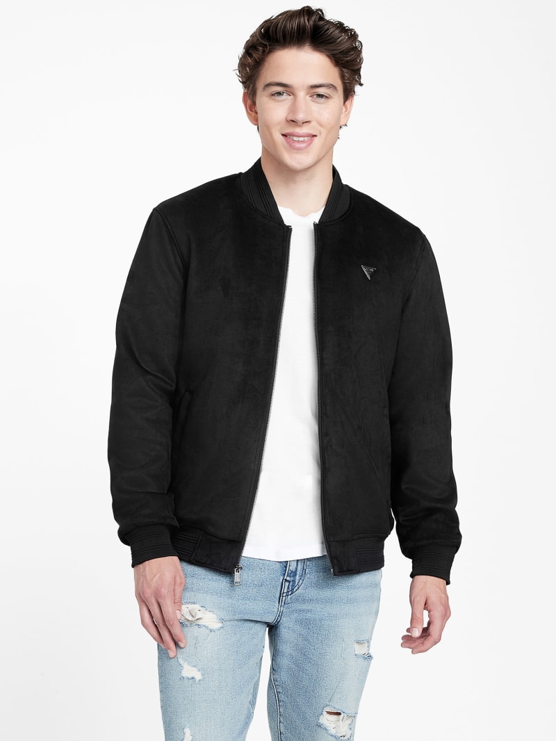 Grove Faux Suede Flight Jacket GUESS Factory