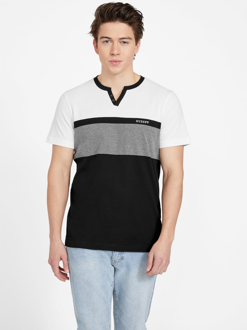 Guess color block shirt sales