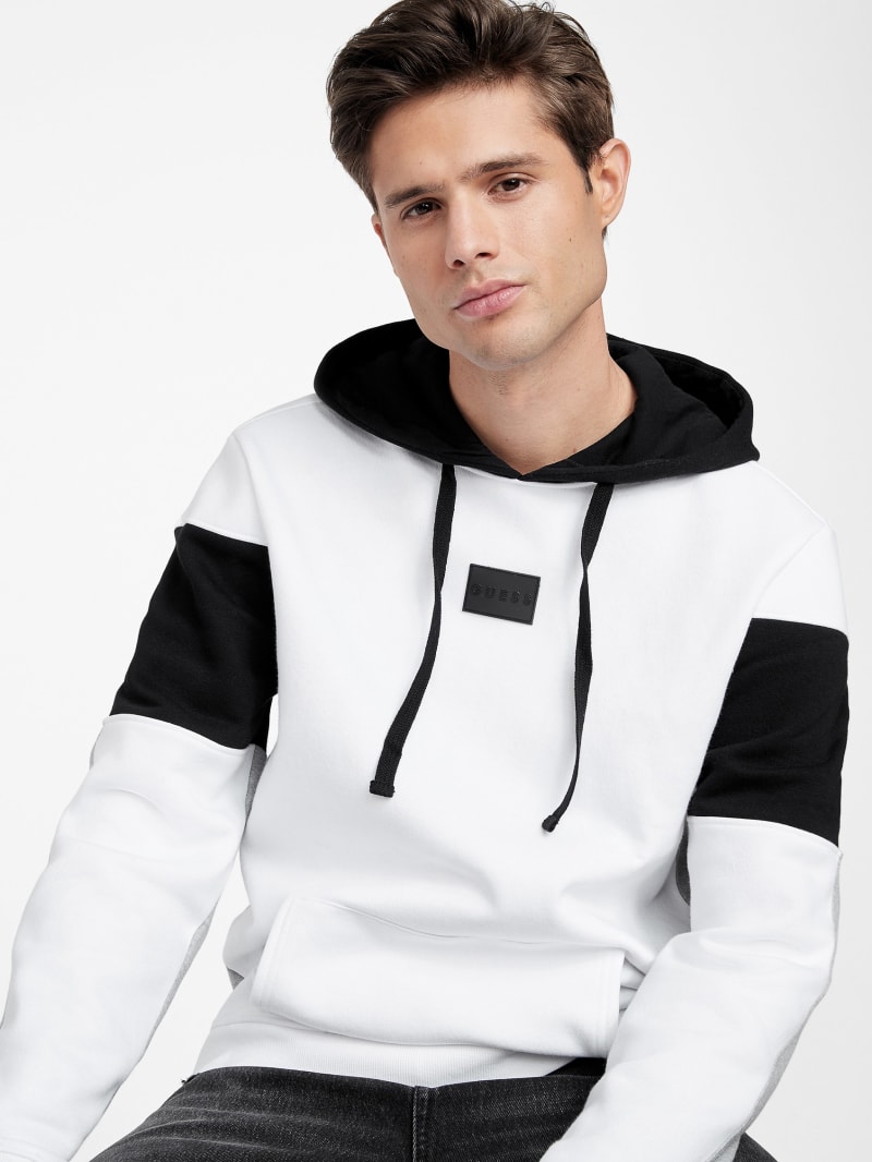 White guess hoodie mens clearance
