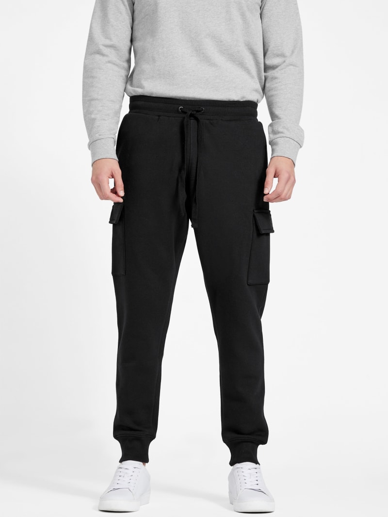 MND602423-SLIM FIT CARGO JOGGER-BLACK – Leisure Club Official