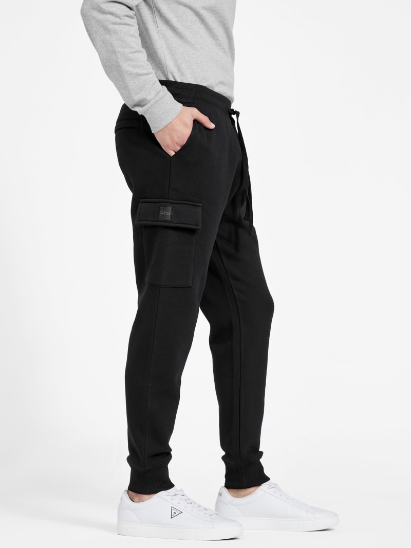 MND602423-SLIM FIT CARGO JOGGER-BLACK – Leisure Club Official