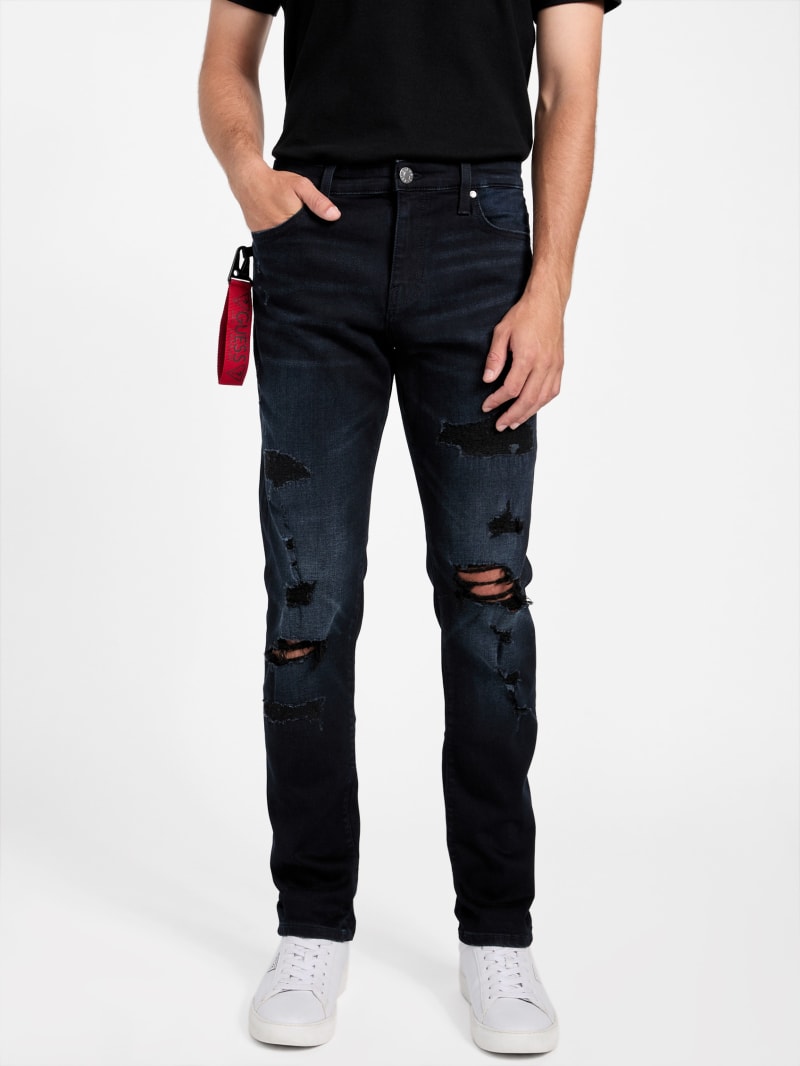 Bowen Destroyed Skinny Jeans GUESS Factory Ca