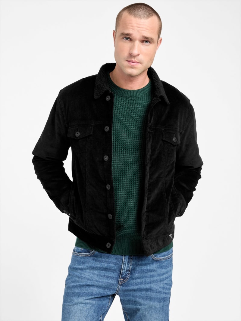 ジャケット・アウター sansangear corduroy jacket black Brent Sherpa Corduroy Jacket | GUESS Factory