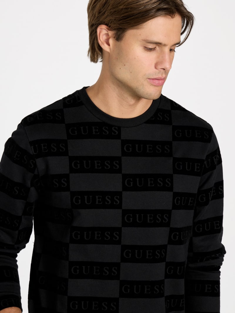 Eith Logo Long-Sleeve Tee | GUESS Factory