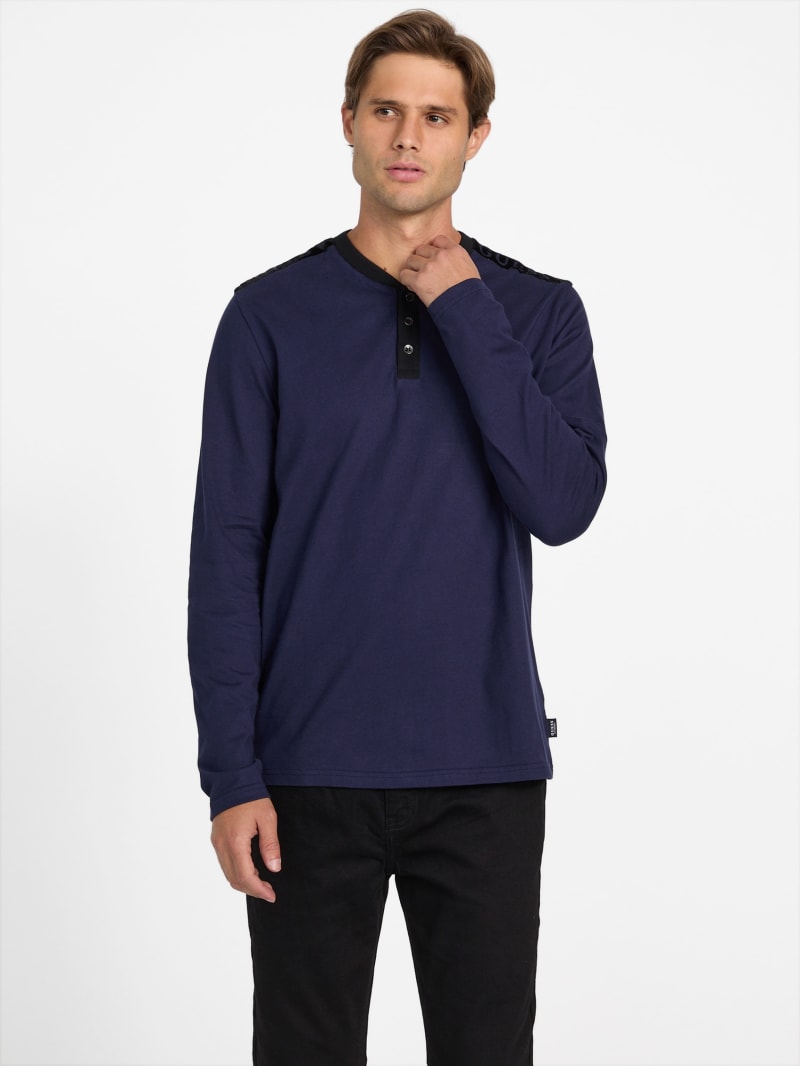 Rickor Logo-Tape Henley Tee