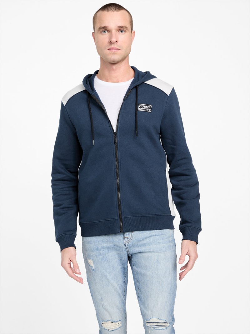 Eco David Color-Block Zip Hoodie