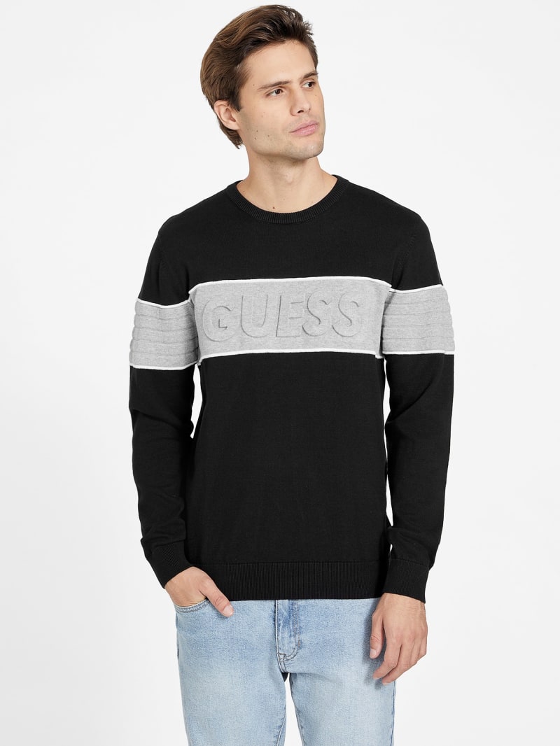 Guess color block sweatshirt deals