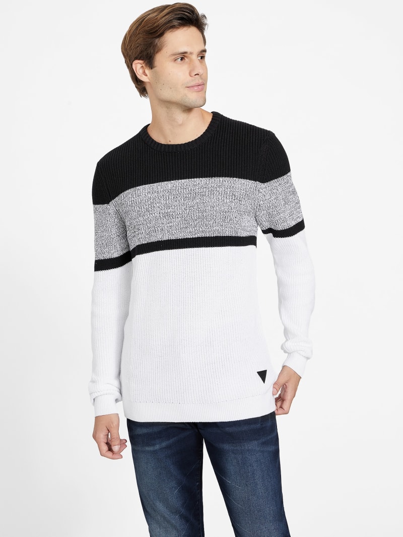 Atlas Color-Block Sweater | GUESS Factory
