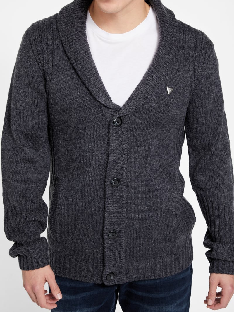 Mike Wool-Blend Cardigan | GUESS Factory
