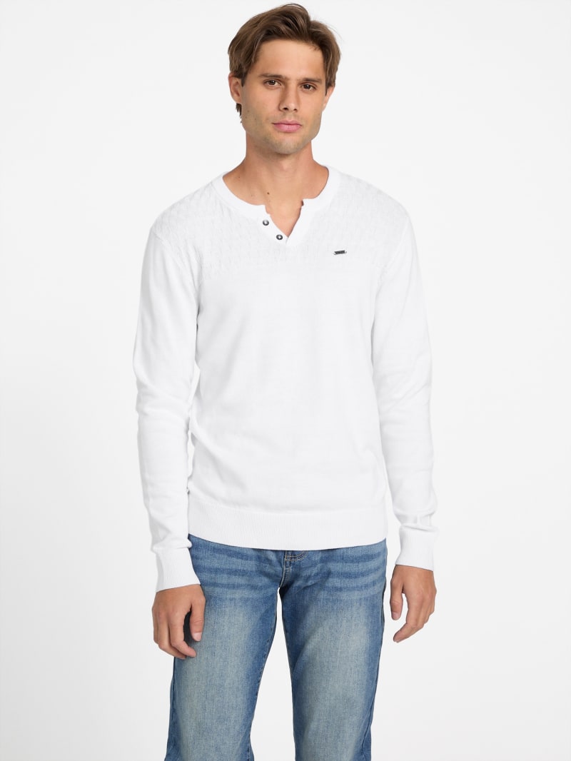 Tino Slit-Neck Sweater | GUESS Factory Ca