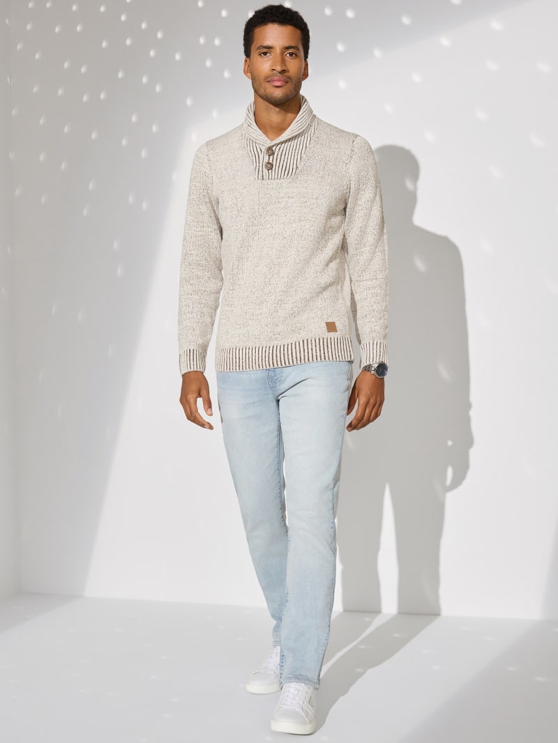 Leo Marled Shawl Sweater | GUESS Factory