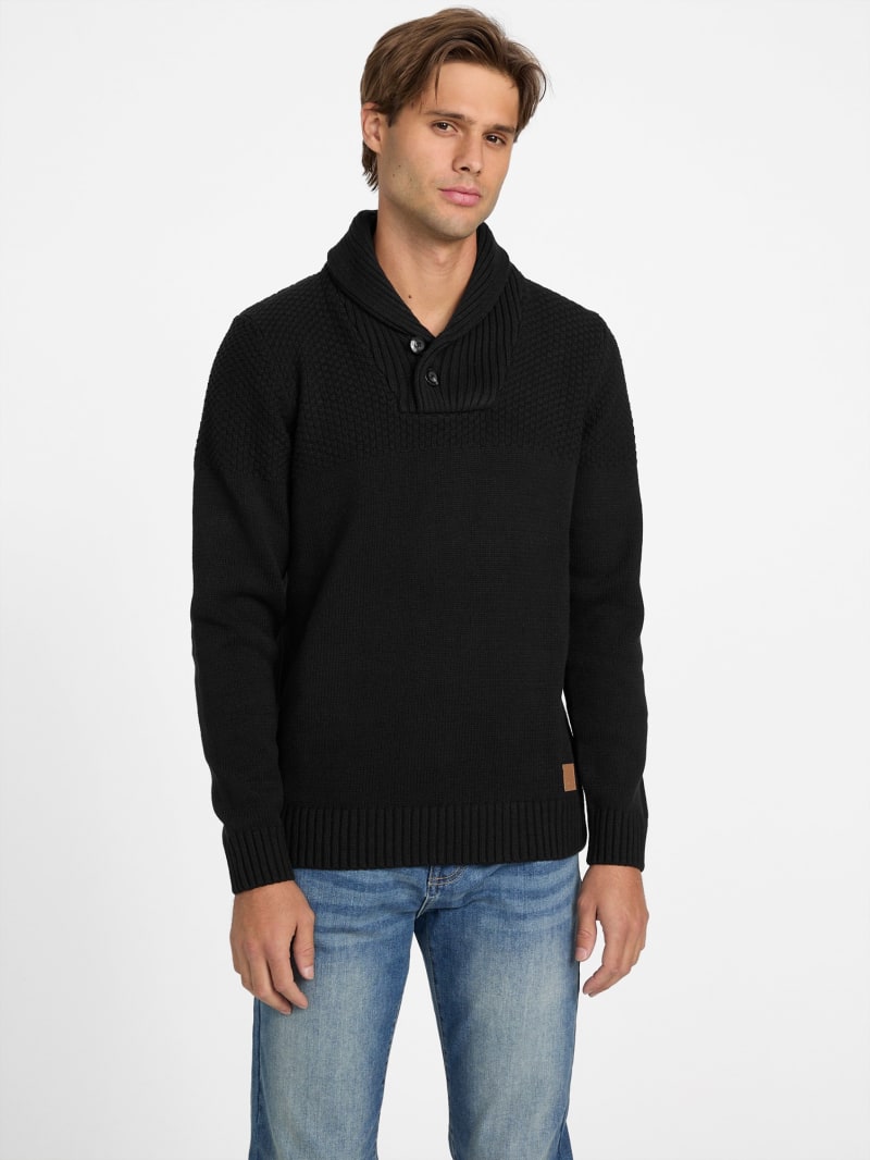 ゲス GUESS PARIS Logo Rn Ls Sweater （JBLK） ゲス GUESS PARIS Logo Rn Ls Sweater （JBLK） -waja bazar