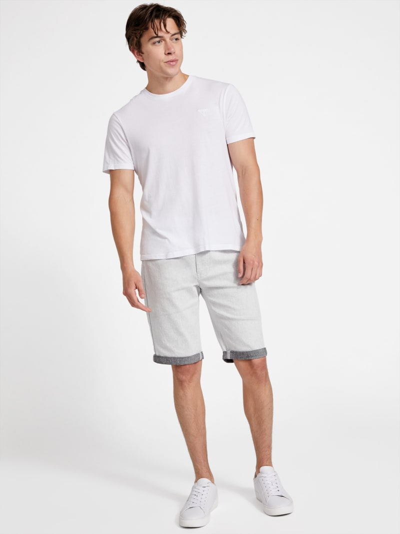 【2plan】Teddy raw one tuck Bermuda denim TWO TUCK DENIM SHORTS - WASHED BLUE - nomanual | 60% - Asian