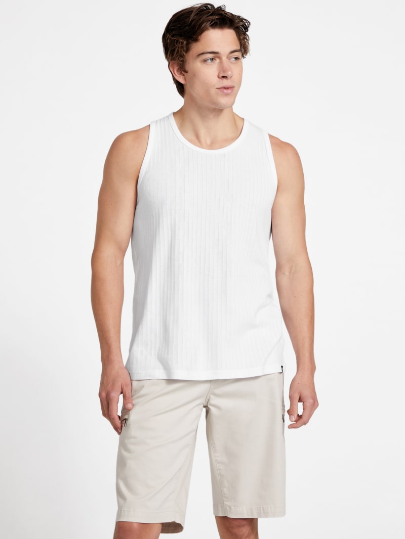 [LOW CLASSIC] / ☆ 25SS POINTELL LACE T-SHIRT / WHITE Lace-trimmed pointelle T-shirt