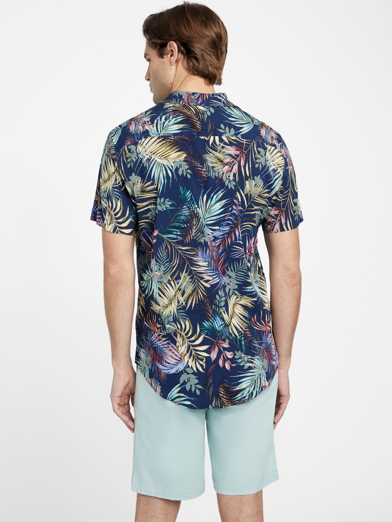 Rickar Foliage Challis Shirt | GUESS Factory