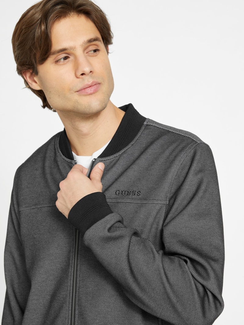 Giovanni Textured Flight Jacket | GUESS Factory Ca