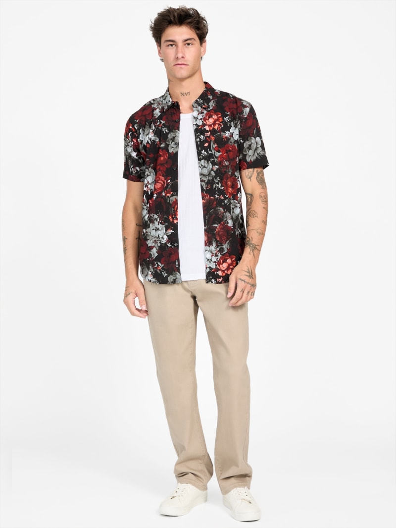 【WOOHWA】GRADY BUTTON SL Men's Cinch Geometric Print Button-Down Western Shirt – Boot