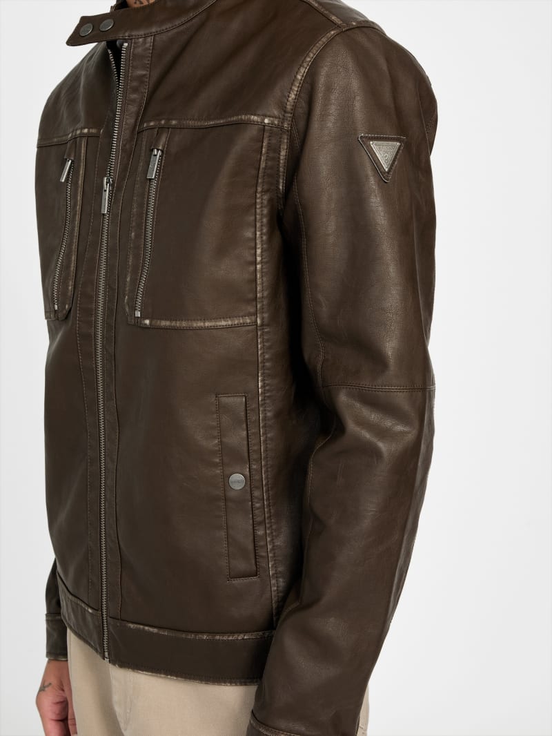 Rufus Faux-Leather Jacket | GUESS Factory