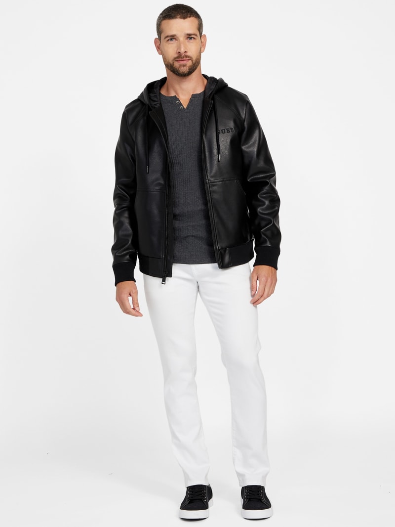 jentlouis レザーフーディー　black L size Leather Hooded Jacket – Jent Louis