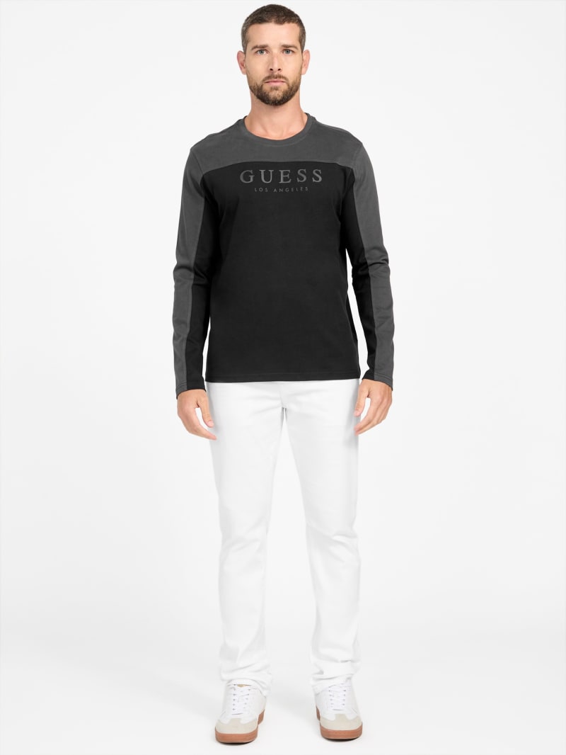 Eco Rey Crewneck Long-Sleeve Tee | GUESS Factory