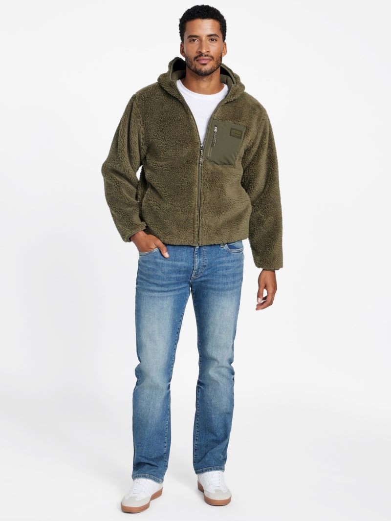 Victor Sherpa Full-Zip Hoodie | GUESS Factory
