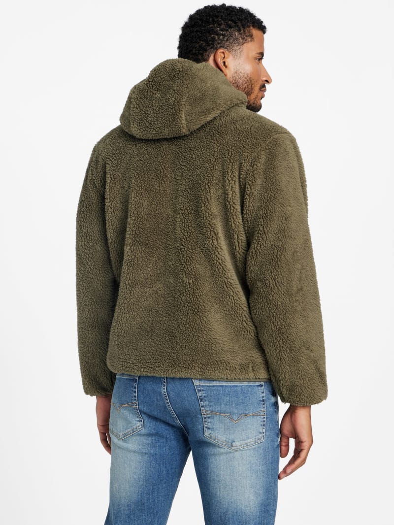 Victor Sherpa Full-Zip Hoodie | GUESS Factory