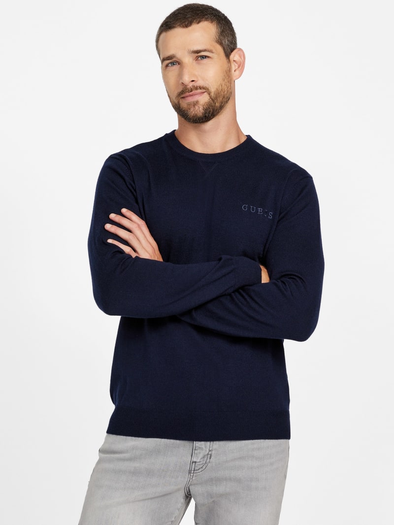 Kalt Woven Crewneck Sweater | GUESS Factory