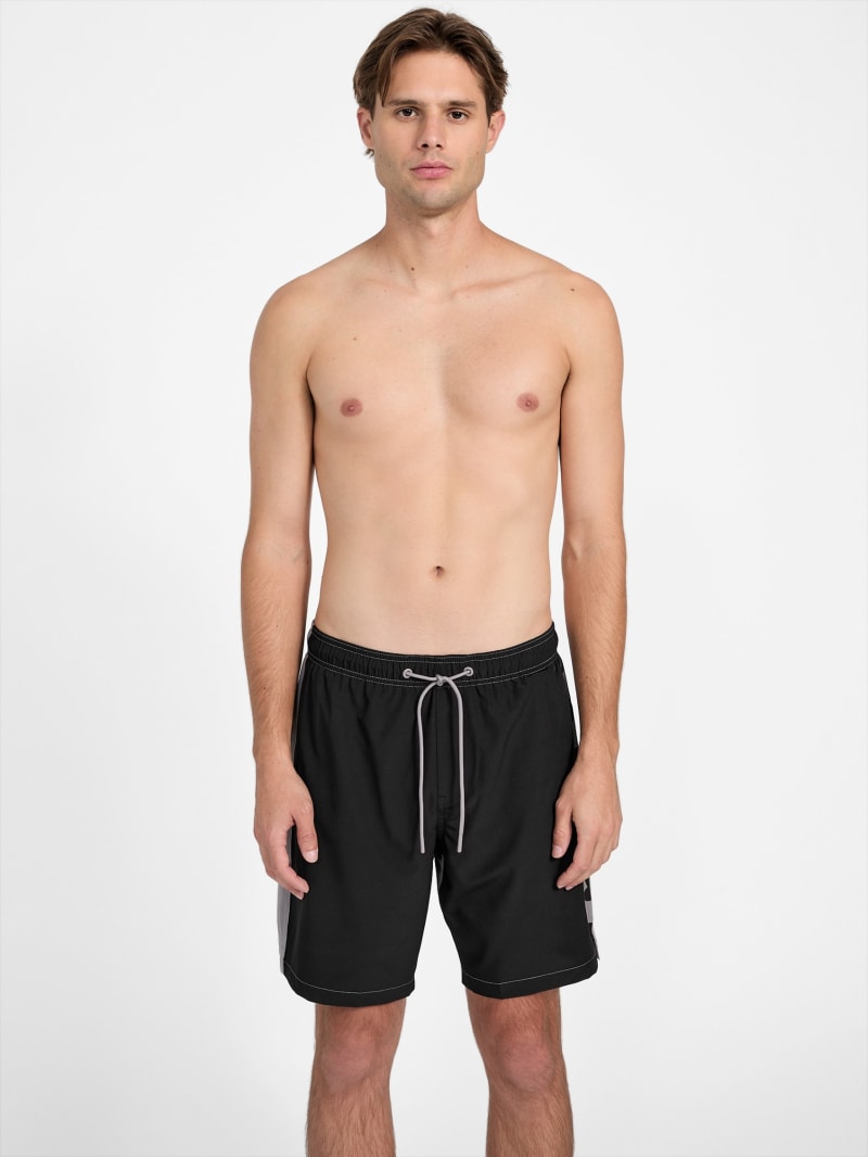 Justin Color-Block Volley Swim Shorts | GUESS Factory