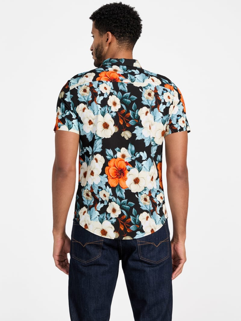 公式【1JINN STUDIO】 Floral Print Cubic Slim T-Shirt 4色 Eton Slim Fit Multi Floral Print Shirt – Newman's Menswear