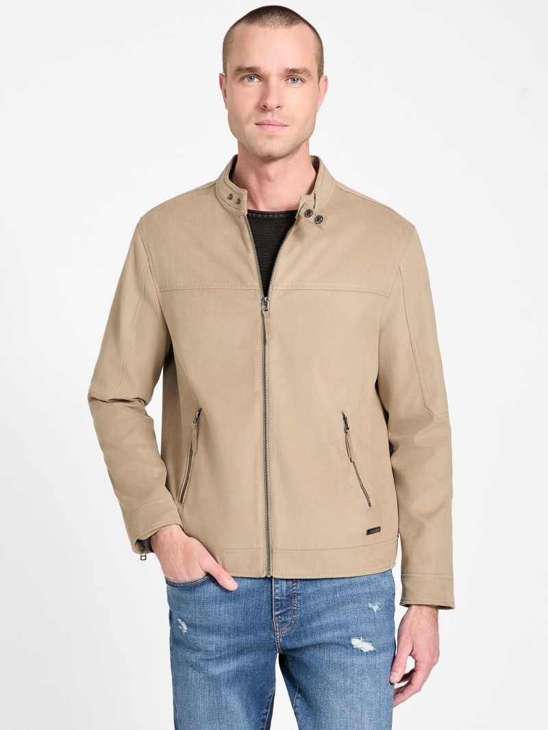 Rickie Faux-Suede Biker Jacket | GUESS Factory