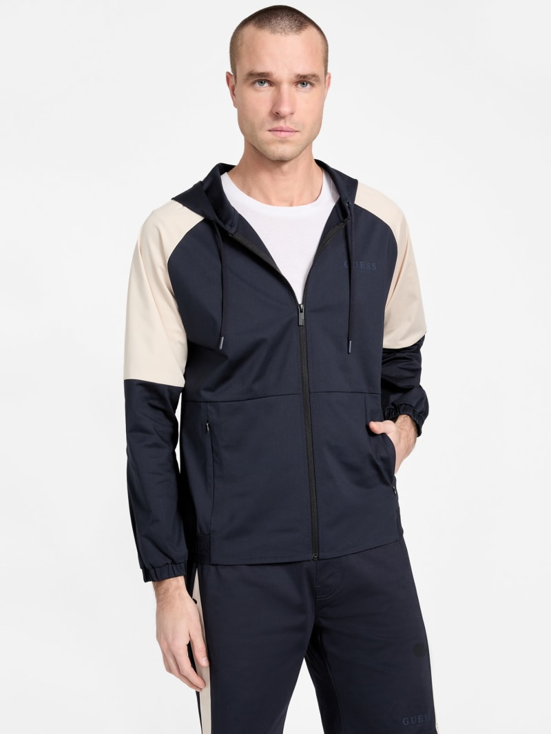 うのにもお得な Hoodie Zip-Up Color-Block Anthony | Factory GUESS ジャケット・アウター