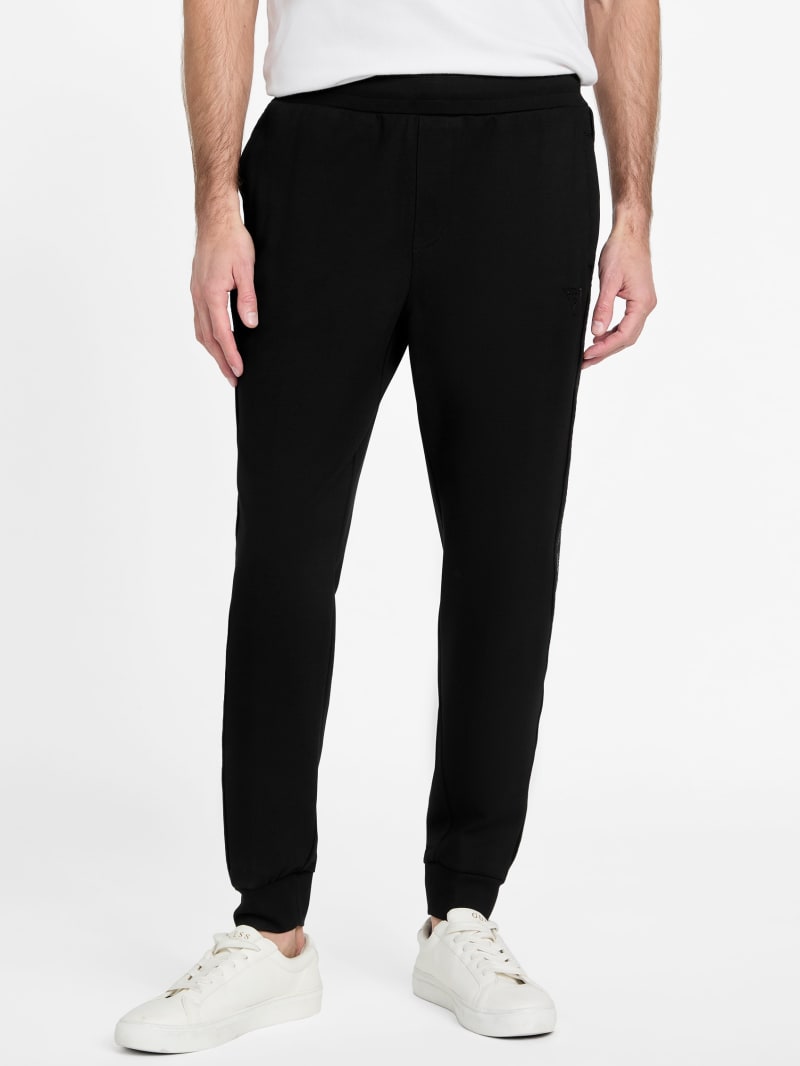 Ismael Logo-Tape Color-Block Joggers | GUESS Factory